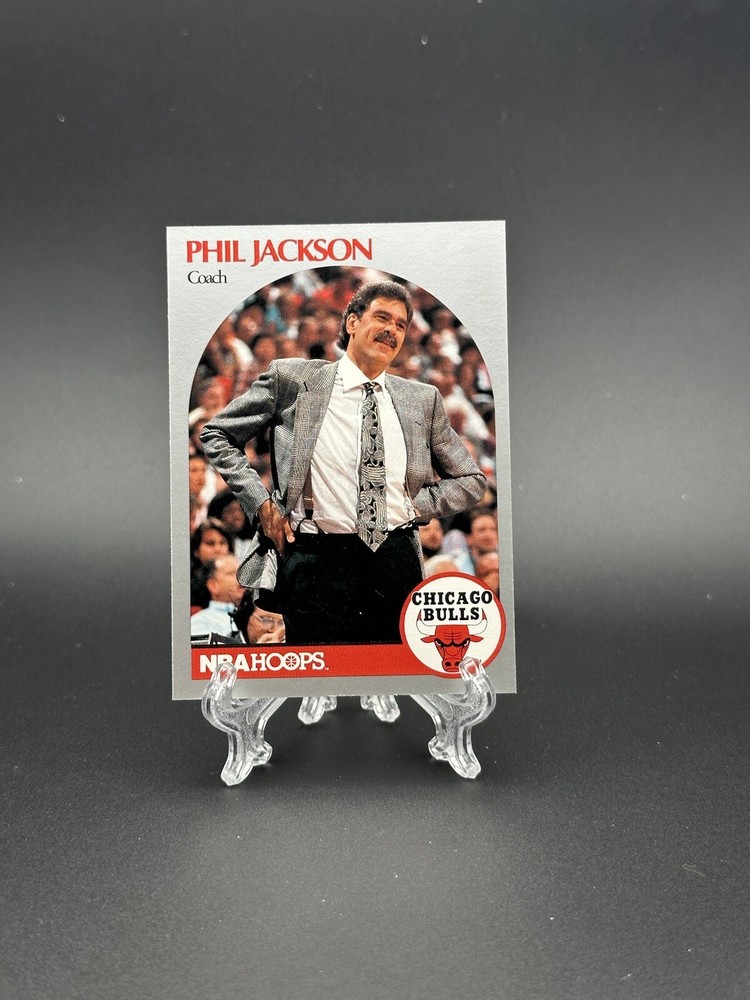 Phil Jackson 1990 Hoops #308 HOF Bulls Coach NBA Card
