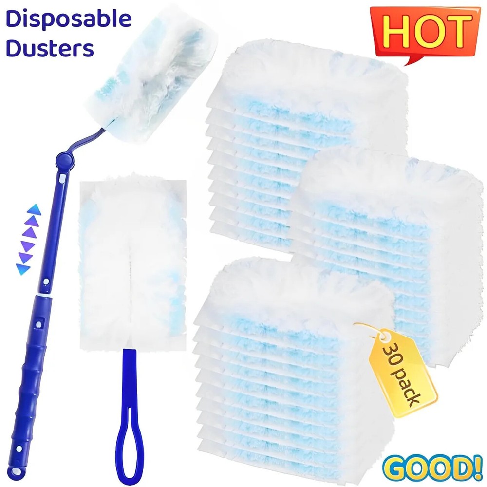 Disposable Dusters with Replace Heads Cleaning Brush Duty Duster Refills Home US