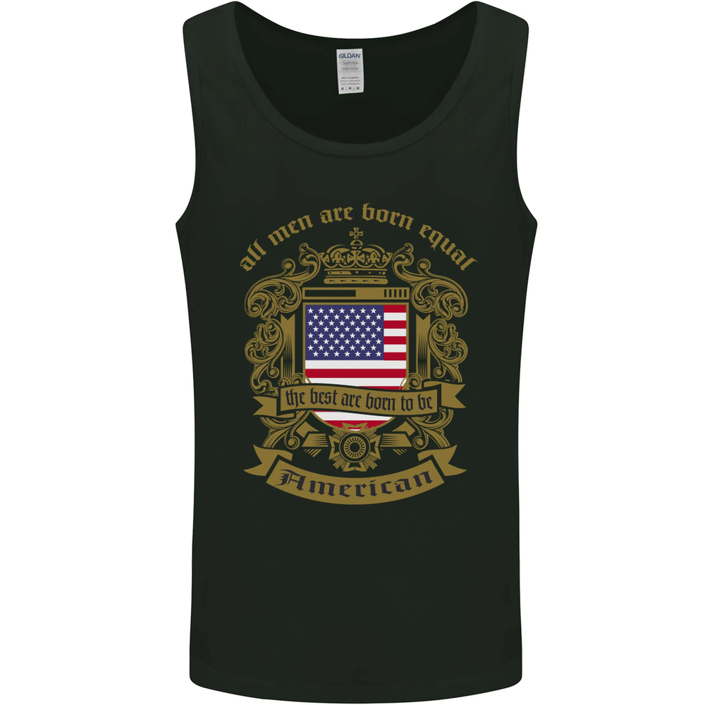 All Men Are Born Equal American America USA Mens Vest Tank Top