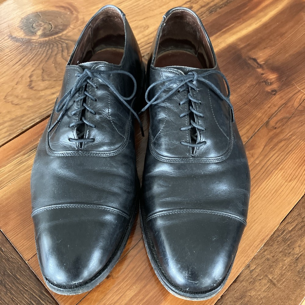 Allen Edmonds Park Avenue black cap toe oxford men’s shoe Size 9D
