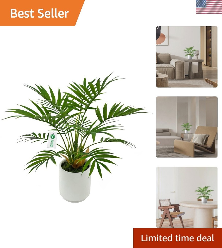 Artificial Palm Tree Plant, Potted Artificial Plant for Home Office Decoratio...