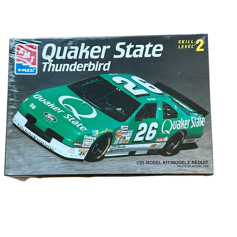 AMT Brett Bodine Quaker State Thunderbird Model Kit 1:25 Scale Factory Sealed 93