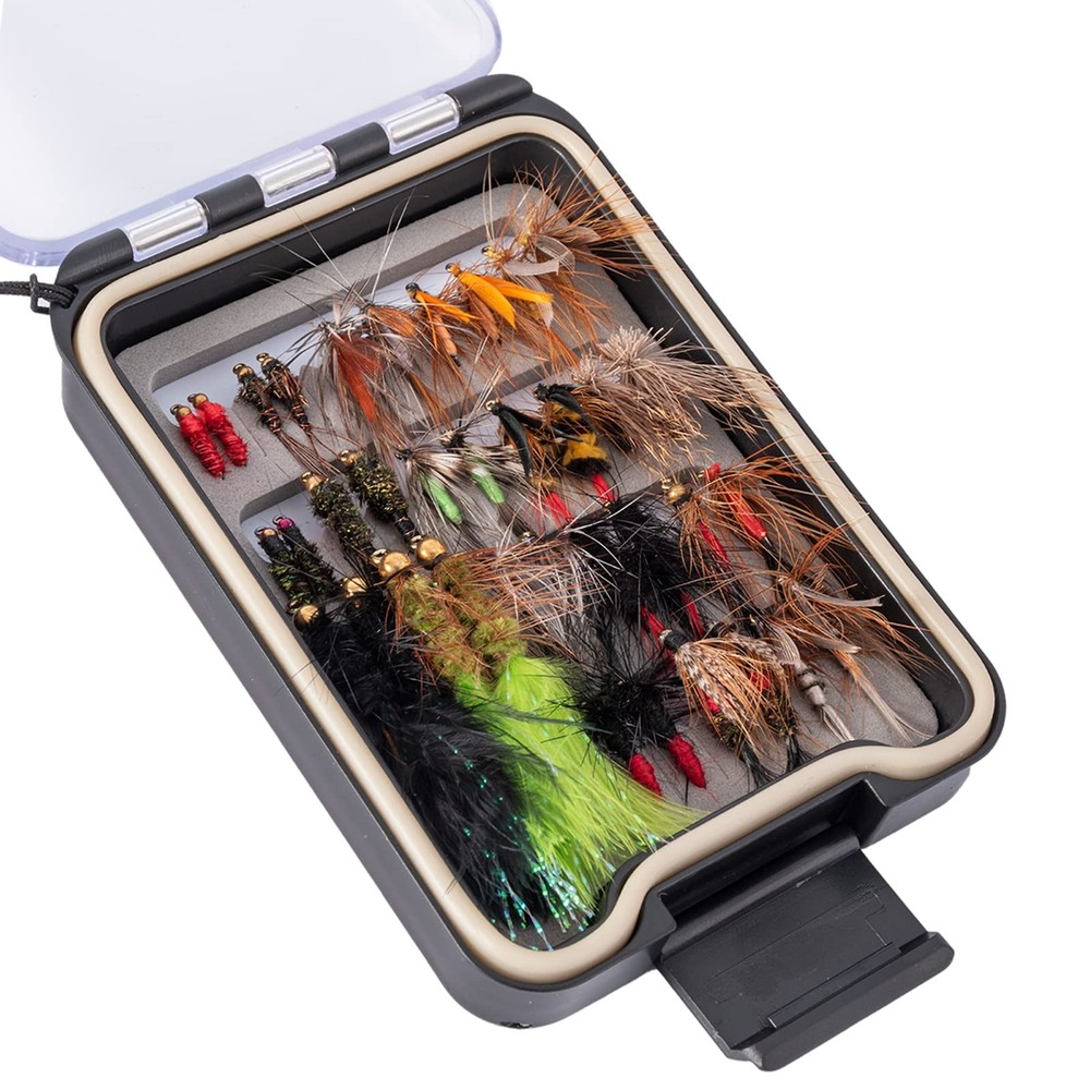36 Pcs Fly Fishing Flies Kit for Trout Bass with Storage Box