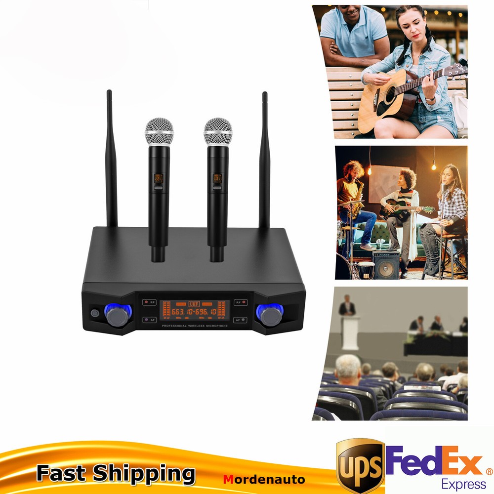 Professional Dual UHF Wireless Microphone System for VH58 Cordless Mic Set