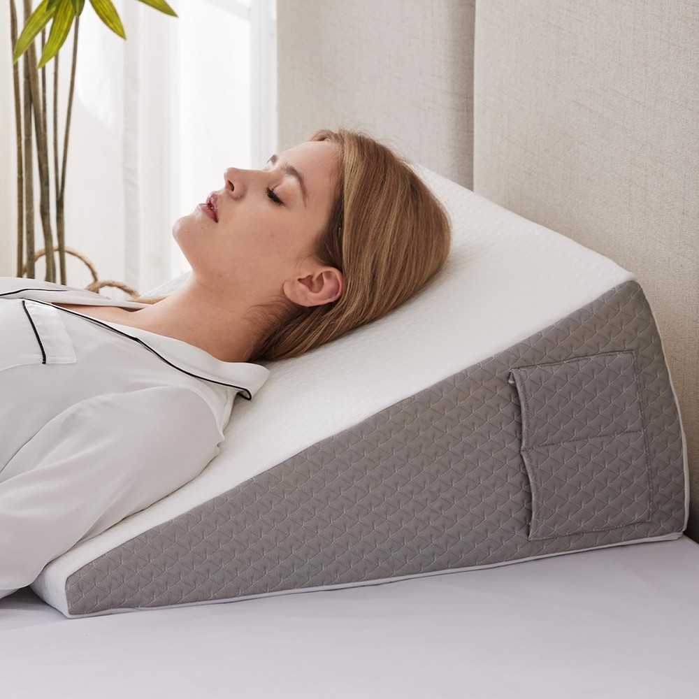 Wedge Pillow for Acid Reflux, Bed Wedge Pillow for Headboard 10