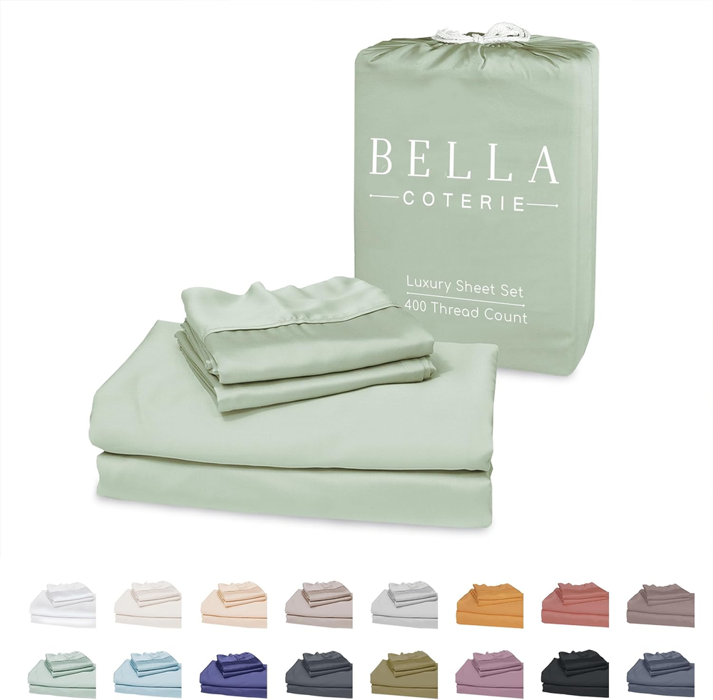 Luxury Cal King Bamboo Sheet Set | Organically Grown | Ultra Soft | Cooling for