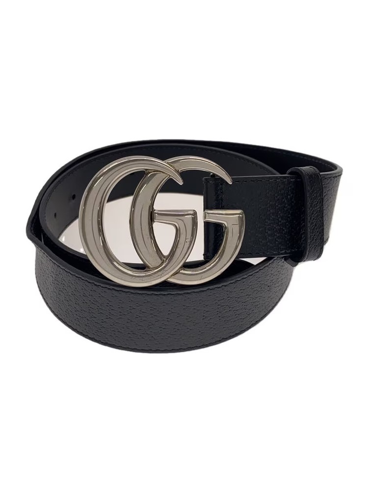 GUCCI GG Marmont Black Leather Belt for Men