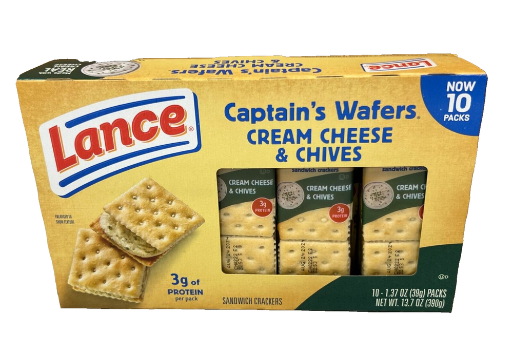 Lance Captain's Wafers Cream Cheese Chive Sandwich Crackers 13.7 oz