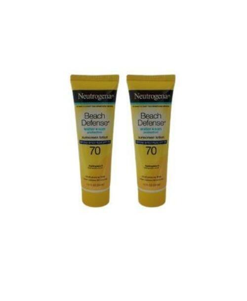 Neutrogena Beach Defense SPF 70 Sunscreen Lotion Twin Pack 1Oz Each