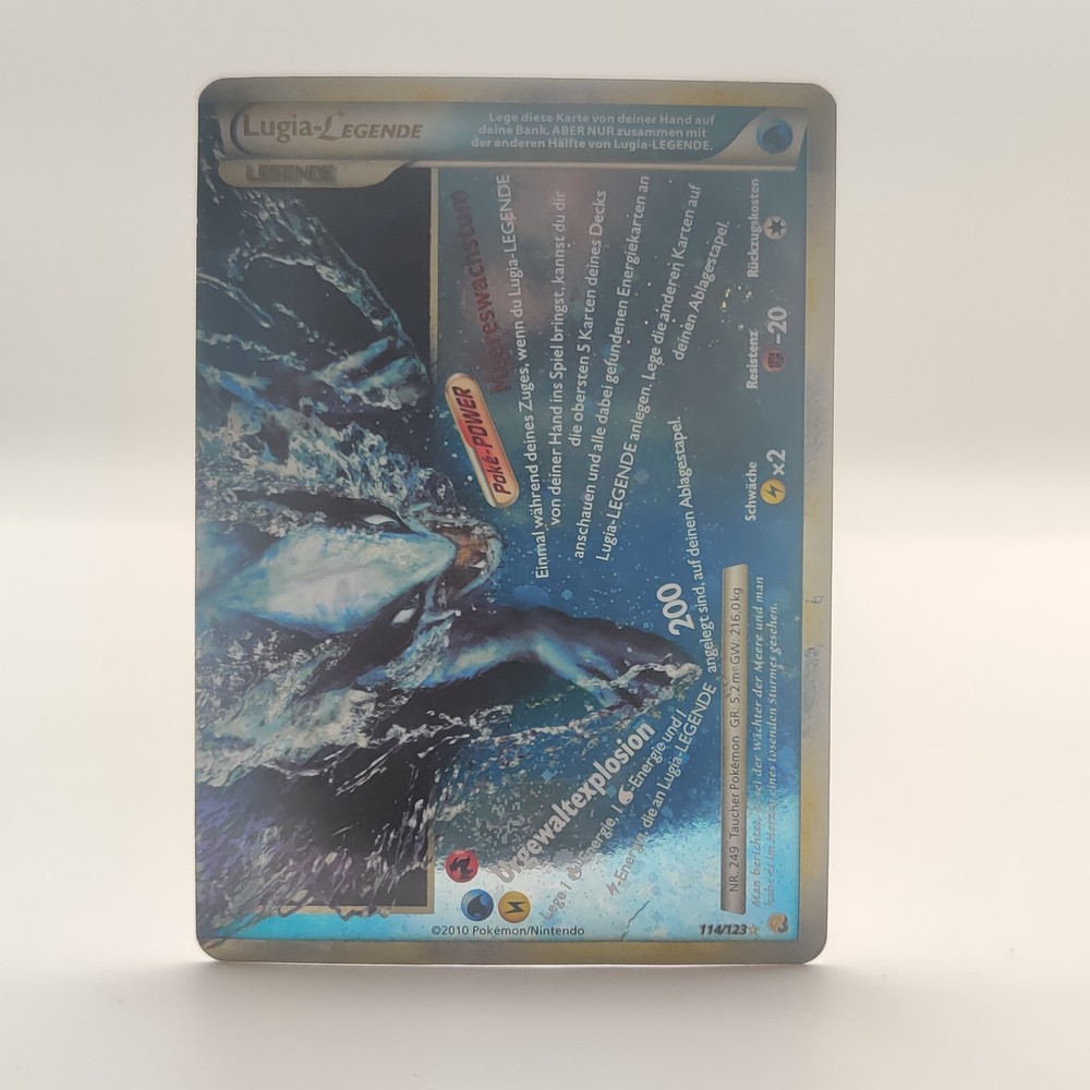 Pokemon Lugia Legend 114/123 HGSS German 2010 Holo Card