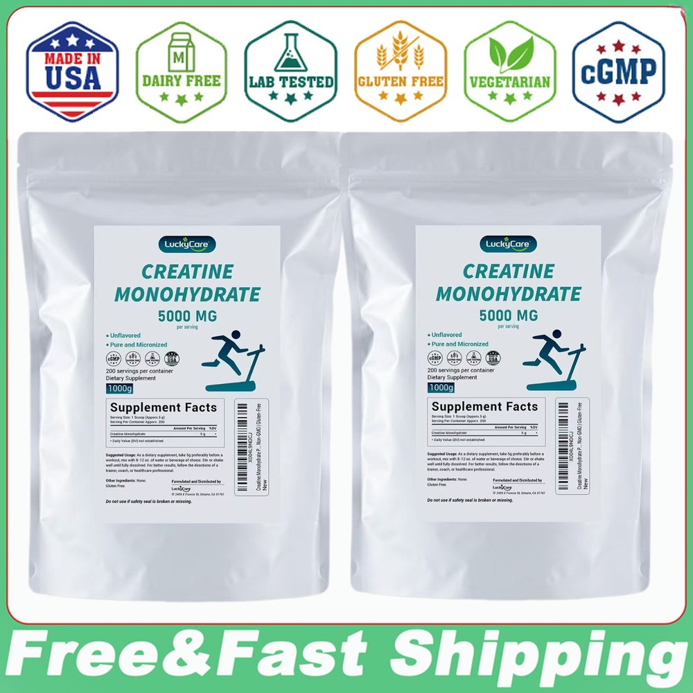 Pure Creatine Monohydrate: 4.4 lb, Micronized Powder - 200 Servings of 5g Each