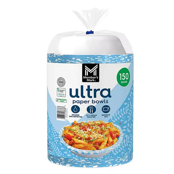 Member's Mark Ultra Soup/Salad Paper Bowls (20 oz., 150 ct.)