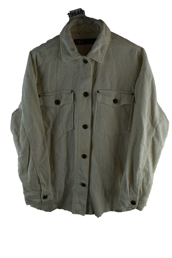 ZARA Beige Overshirt Jacket size XS Womens Corduroy Casual Outdoors Outerwear