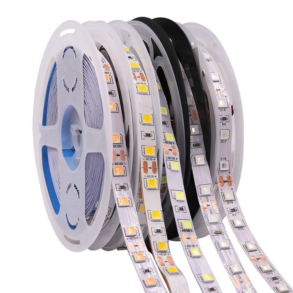 12V 16.4ft 5050 5054 2835 LED Strip Lights 5M 300/600leds RGB Waterproof Tape
