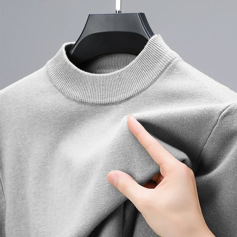Half Turtleneck Knitwear Sweater New Autumn/Winter Neck Sweatshirts Solid Color