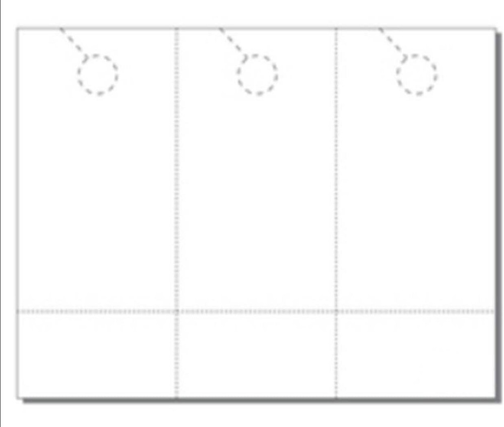 Customizable 3-Up Perforated Door Hangers with Coupon - 65lb White Cover - 100 Sheets-image