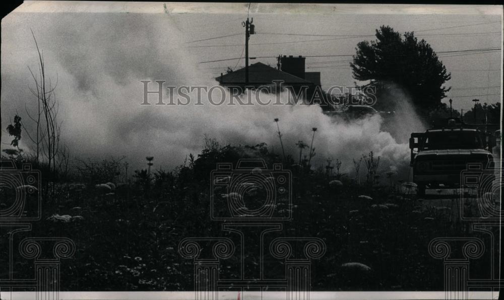 1969 Press Photo Crew sprays insecticide to kill larvae - RRU27573