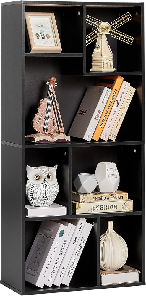 42 Inch Tall 4-Tier Modern Bookcase with Adjustable Shelves for Stylish Storage