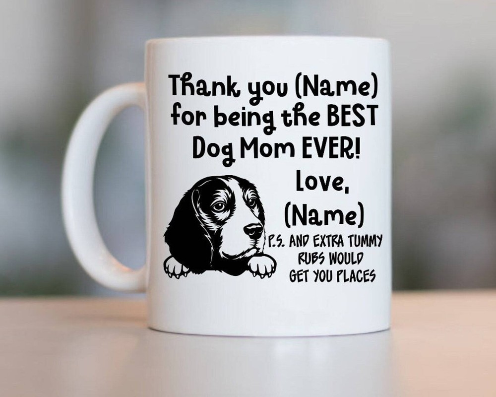 Custom Beagle Mom Mug - Personalized Gift for Dog Lovers