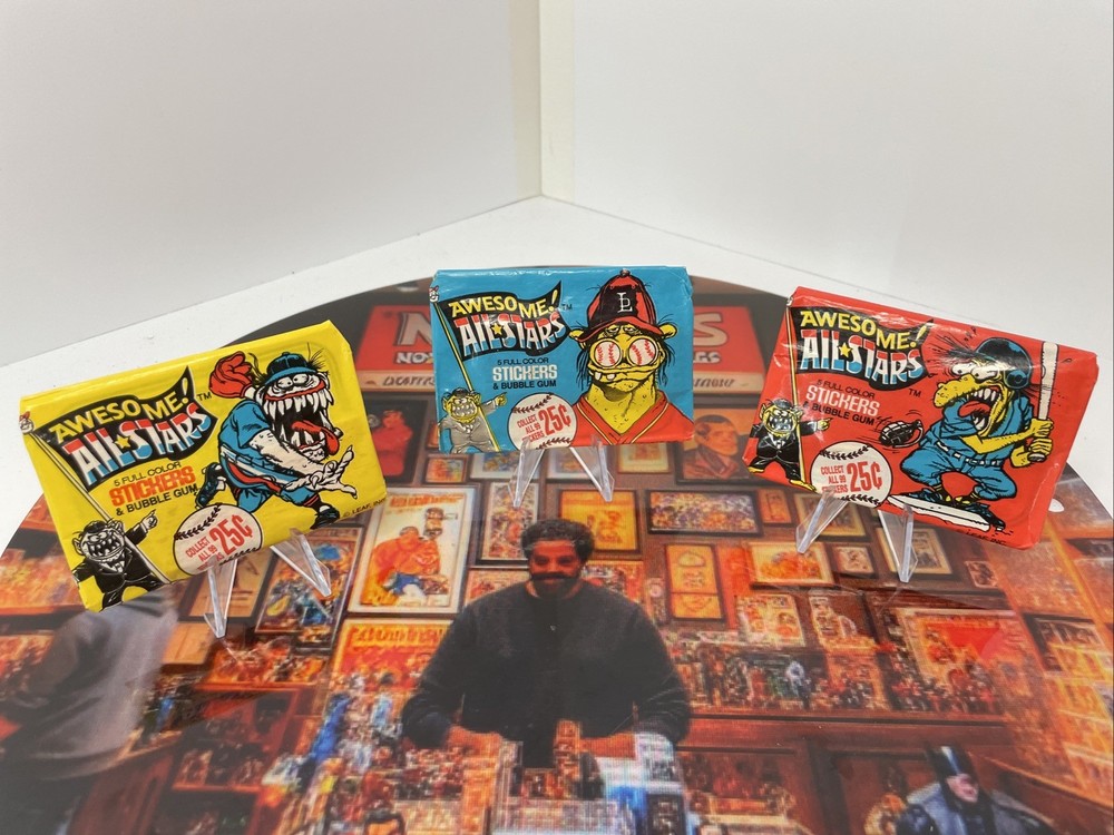 1988 Leaf All Star Trading Cards - 3 Unopened Wax Packs with Gum