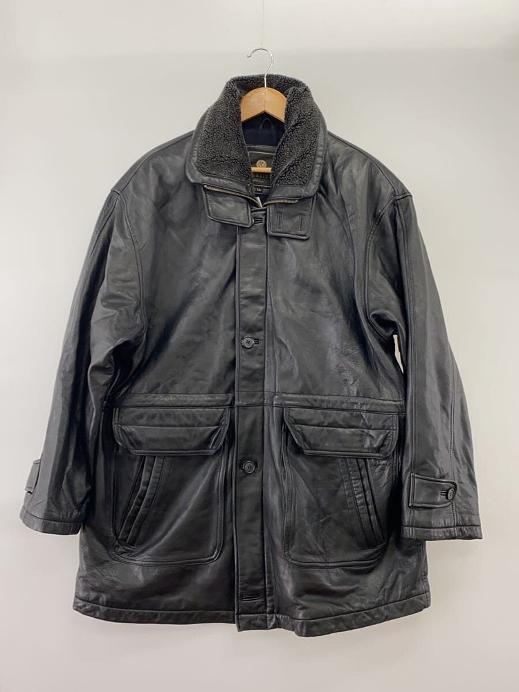 Persist /Leather Jacket Blouson/Ll/Sheepskin/Blk/Plain 8922