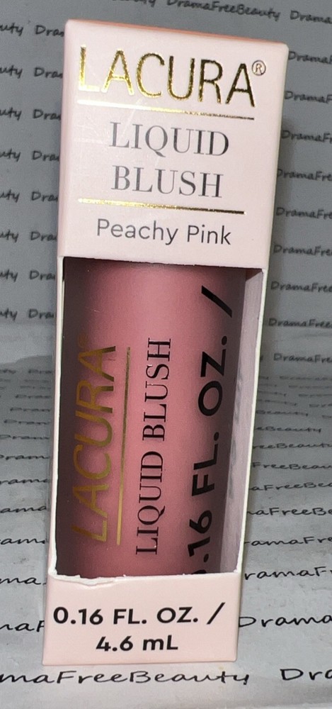 Lacura Beauty Liquid Blush ~ PEACHY PINK ~ Soft Flush Color .16fl.oz./4.6ml BNIB