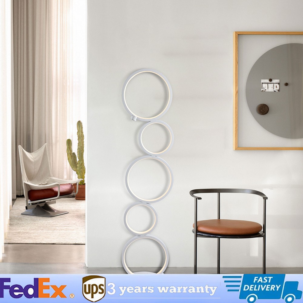 5-Ring Modern LED Floor Lamp for Living Room Corner Night Light