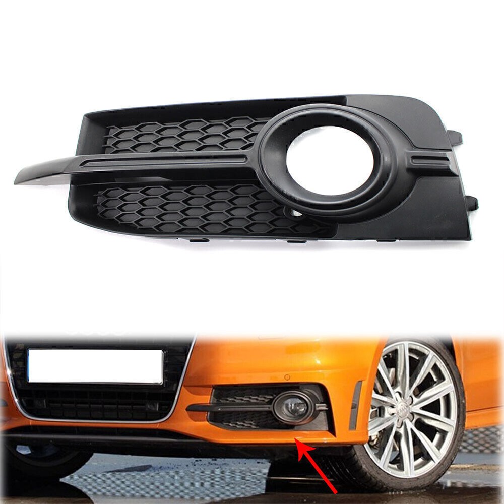 Front Bumper Fog Light Grille For AUDI A1 8X 2011-14 S-Line Honeycomb Left Black