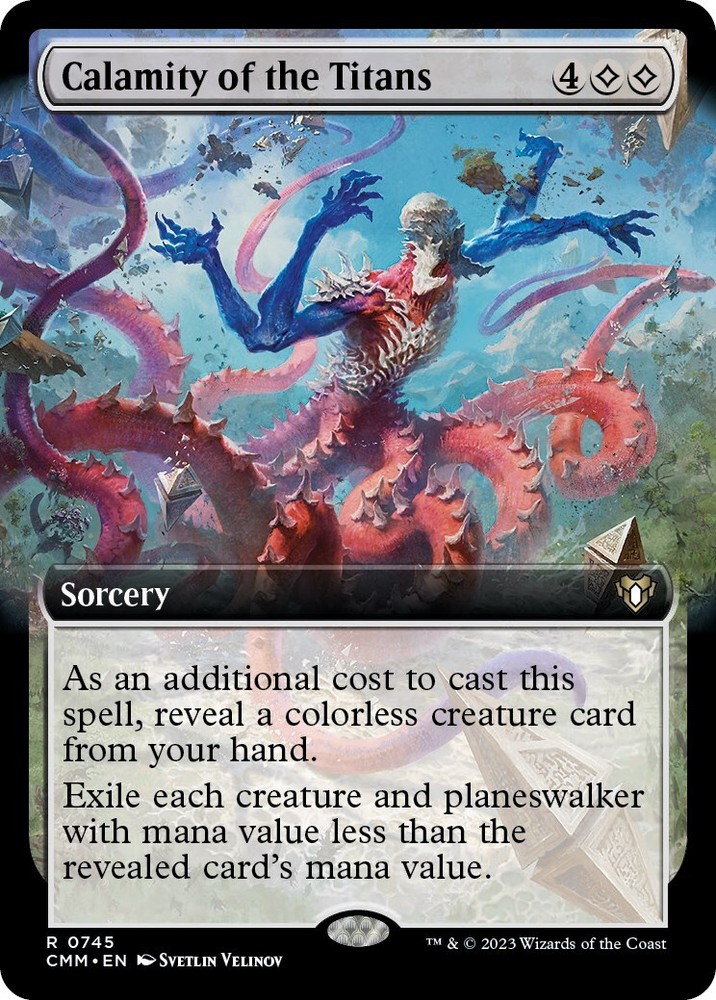 Calamity of the Titans (Extended Art) Commander Masters Regular