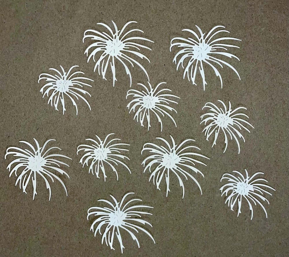 🎆FIREWORKS cardstock paper die cut embellishments scrapbook card making