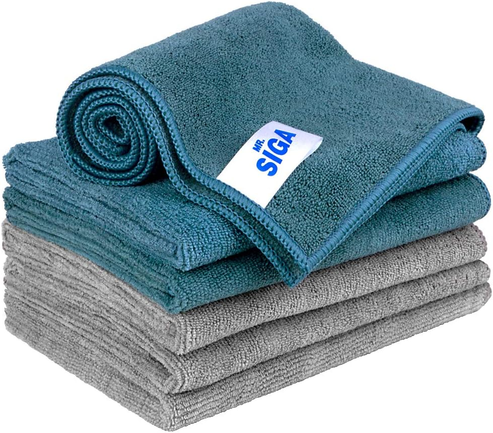 6-Pack Premium Microfiber Cleaning Cloths 13.8x15.7 Inches