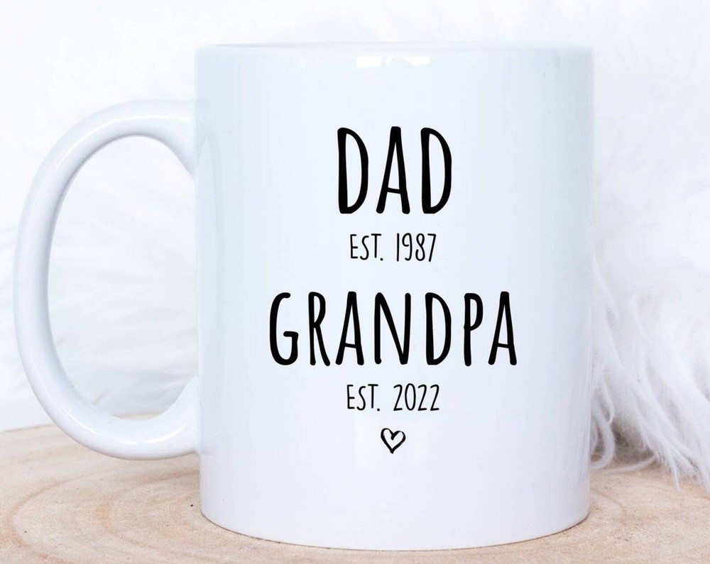 Personalized Future Grandpa Fathers Day Mug Grandpa Est 2022 Mug Pregnancy