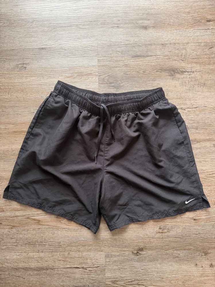 Nike Men's Solid Lap 5 Volley Short Swim Trunks Black Size XL