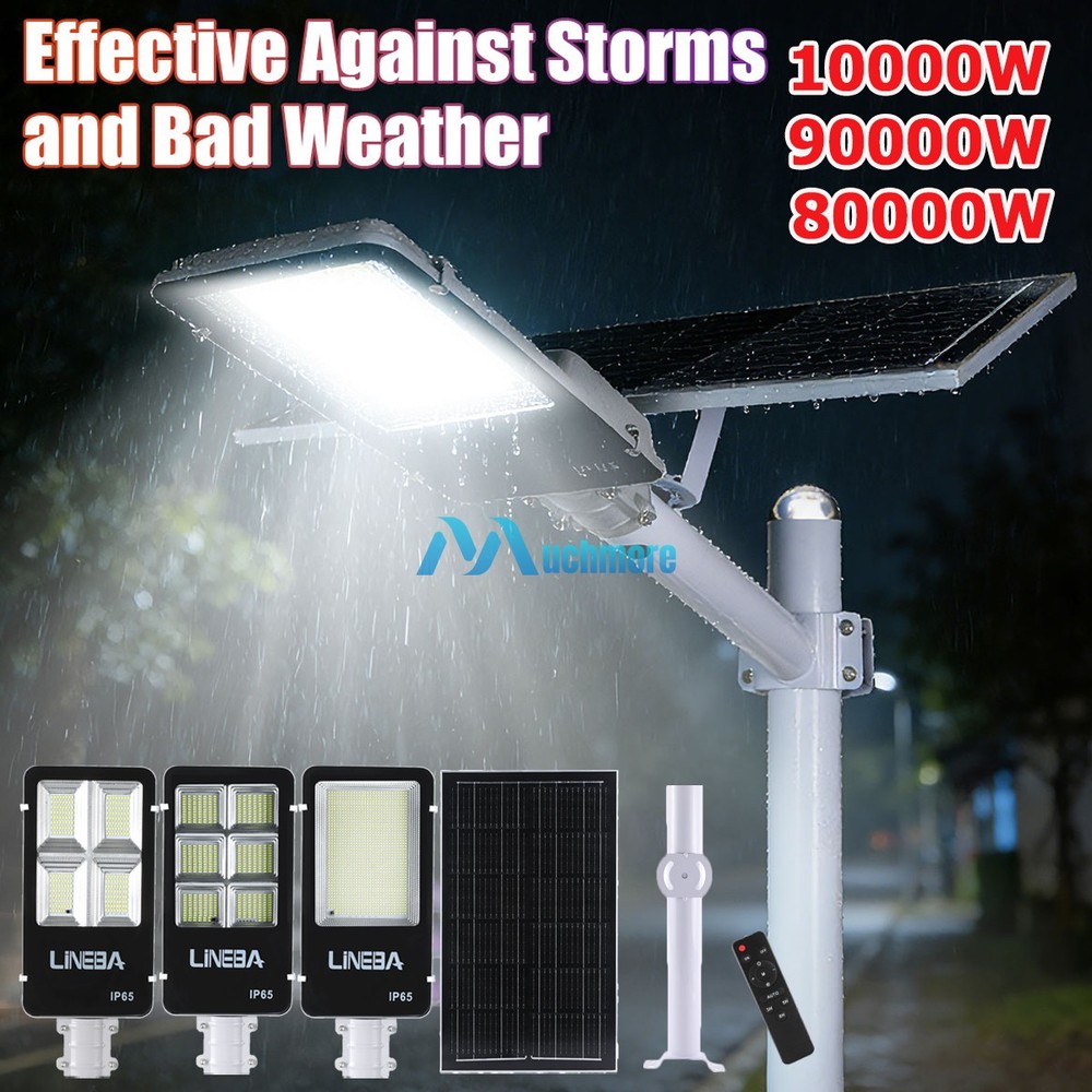 10000W Commercial Solar Street Light Dusk to Dawn for Parking Lot Road Yard Lamp