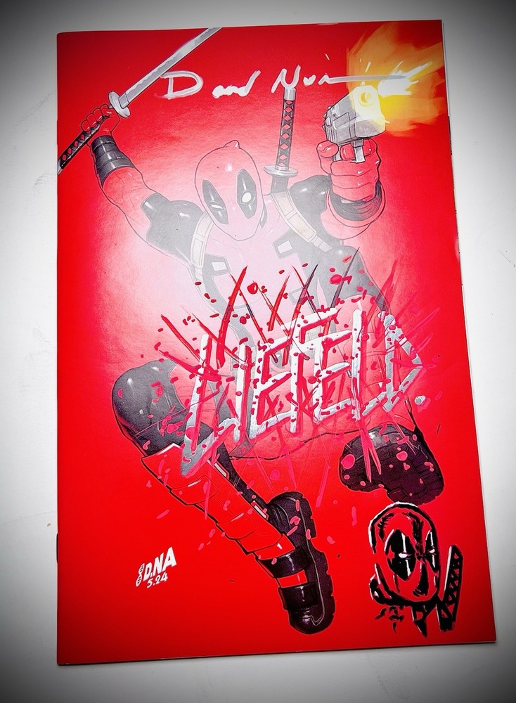 Deadpool #1 Facsimile David Nakayama Virgin Color Bleed Huge Liefeld Drip Auto