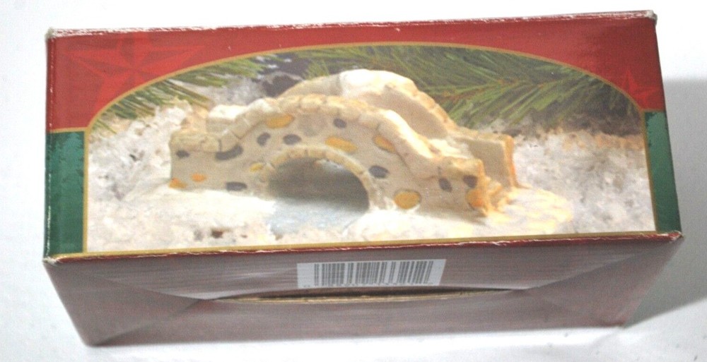 1995 Stone Bridge Christmas Valley Collectible 6x3 Seasonal VTG-image