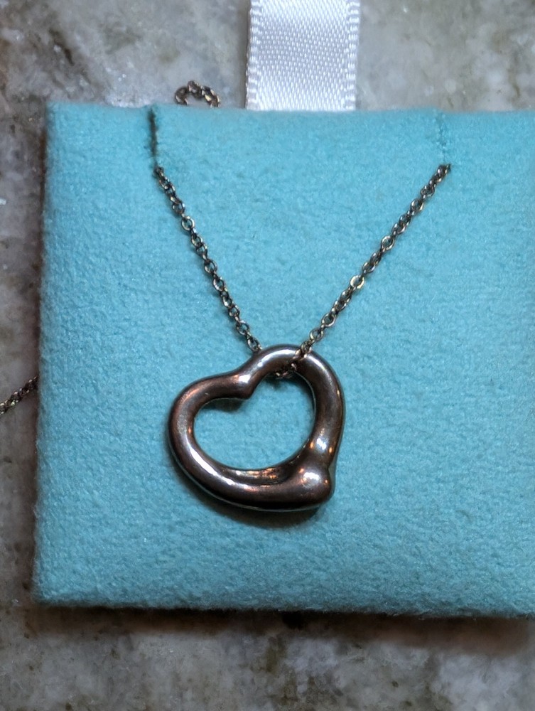 Authentic Tiffany & Co Open Heart Necklace