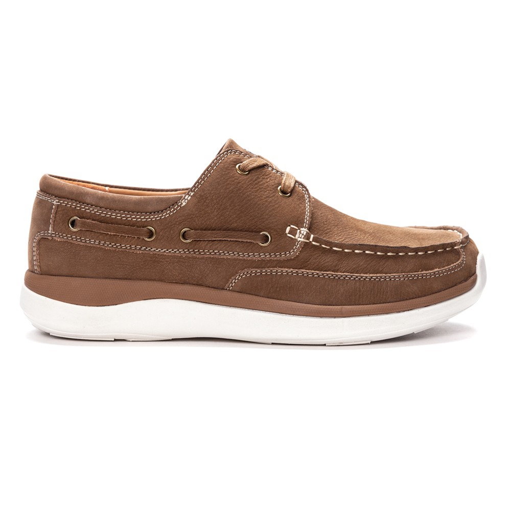 Propet Pomeroy Boat Mens Brown Casual Slip-On Shoes MCA082STR