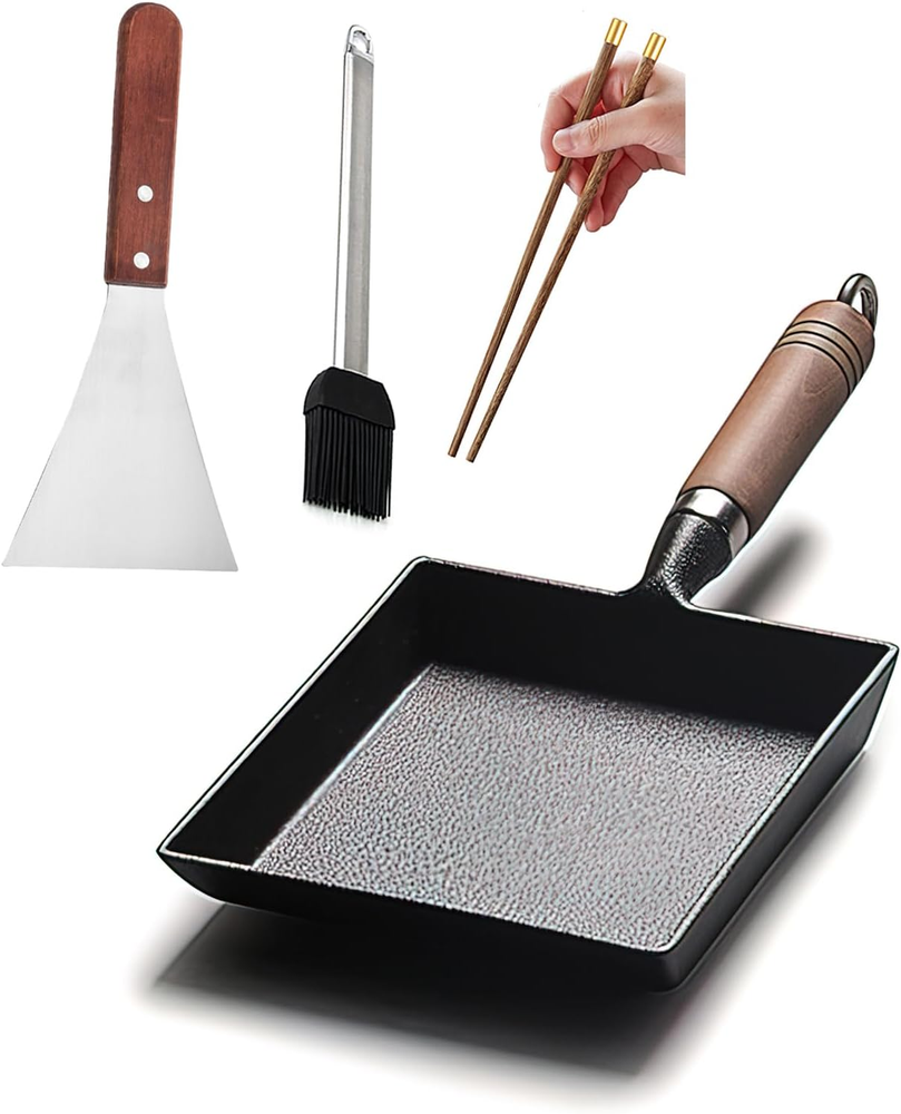 Tamagoyaki Japanese Omelette Pan/Egg Pan,Rectangle Frying Pan Mini Frying Pan Ir