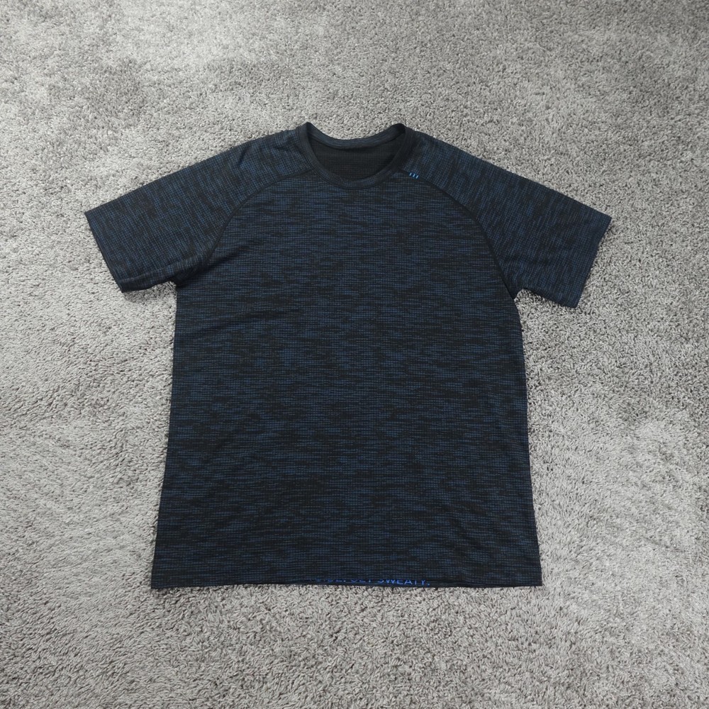 Lululemon Shirt Mens Extra Large Metal Vent Tech Short Sleeve Heathered Blue