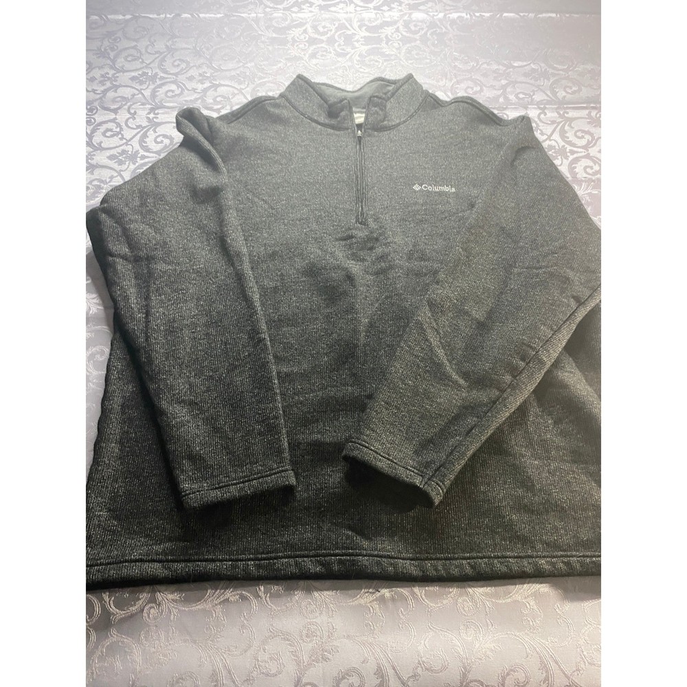 Columbia Mens 2XL Dark Grey Half Zip Pullover Sweater Toyota Logo
