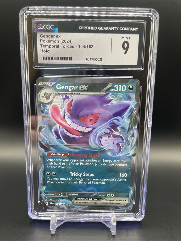 Gengar EX 104/162 Temporal Forces Full Art Double Rare CGC 9 Pokemon Card