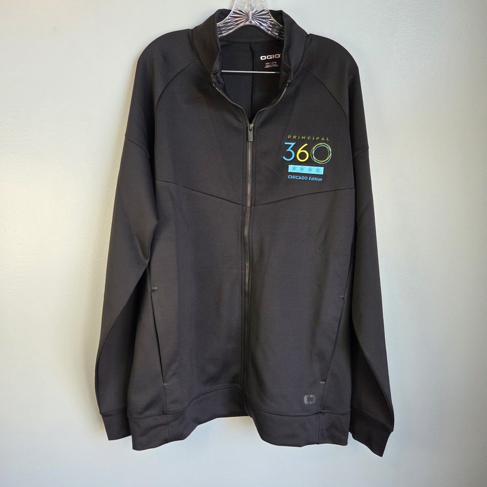 OGIO Endurance Black Full Zip Soft Shell Long Sleeve Jacket Embroidered 2XL NWOT