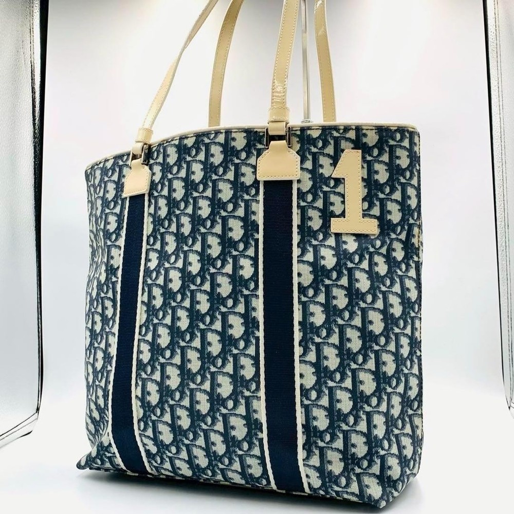 Christian Dior Y2K Trotter Pattern Shoulder Tote Bag Pre-Owned