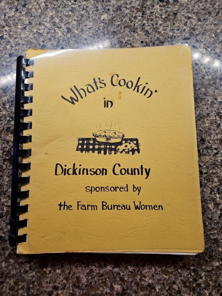 Dickinson County Iowa Farm Bureau Women 1974 Vintage Cookbook