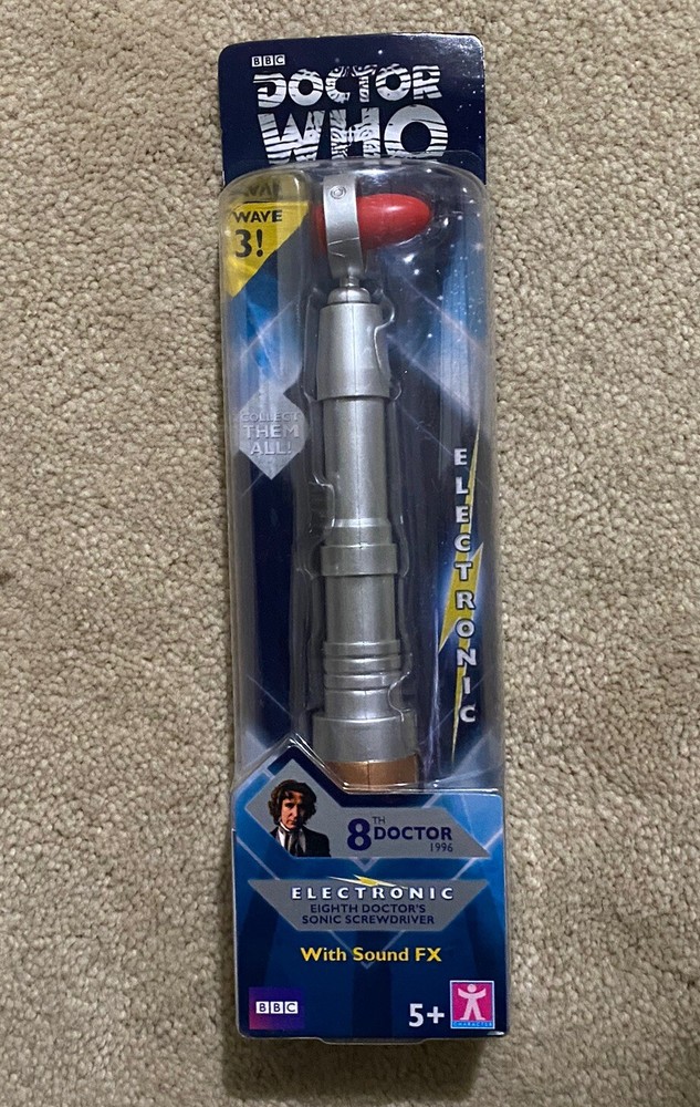 BBC DOCTOR WHO - RARE  WAVE 3 - 8th Doctor's SONIC SCREWDRIVER Light & Sound F/X