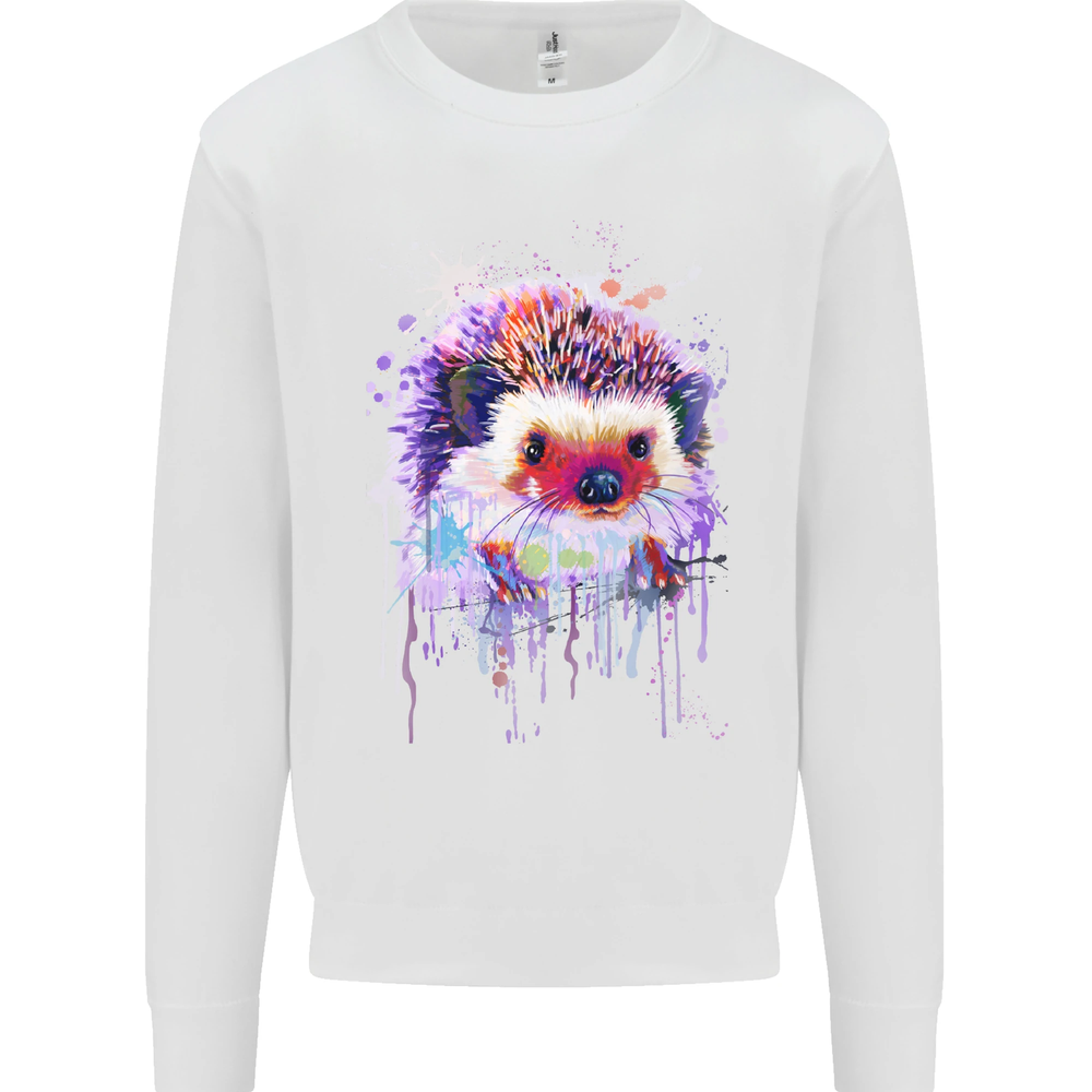 Hedgehog Watercolour Mens Sweatshirt Jumper