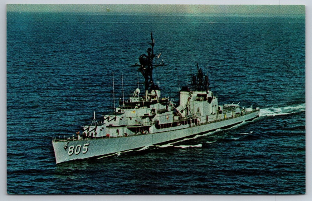 U.S.S. Chevalier DD 805 Navy Gearing Class Destroyer Photo Postcard