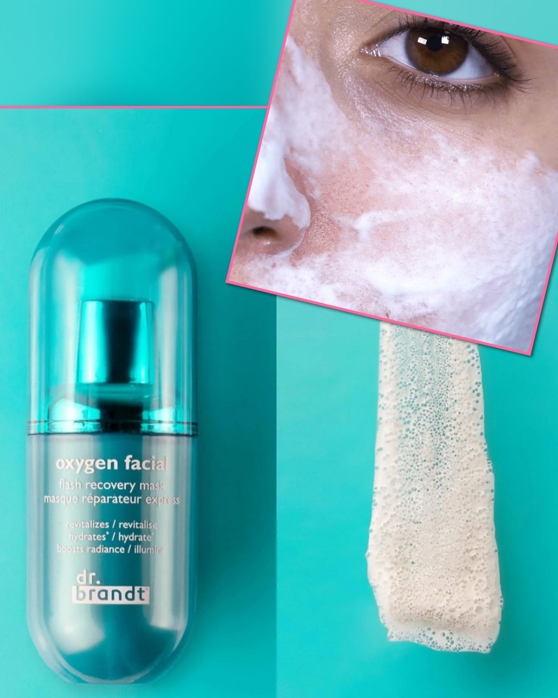 Dr Brandt Oxygen Facial Flash Mask Detox Plump Hydrate 1.4 Oz