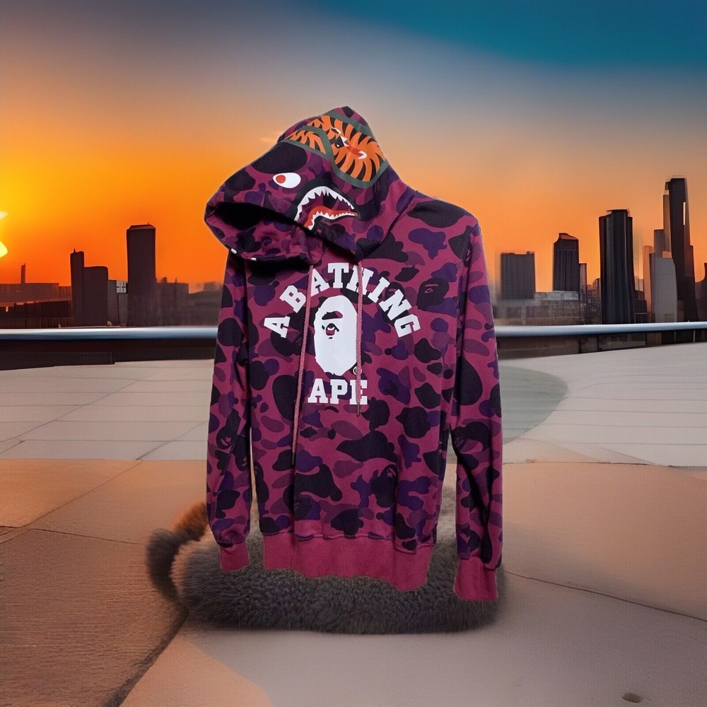 A Bathing Ape Mens Hoodie Size M Black/velvet